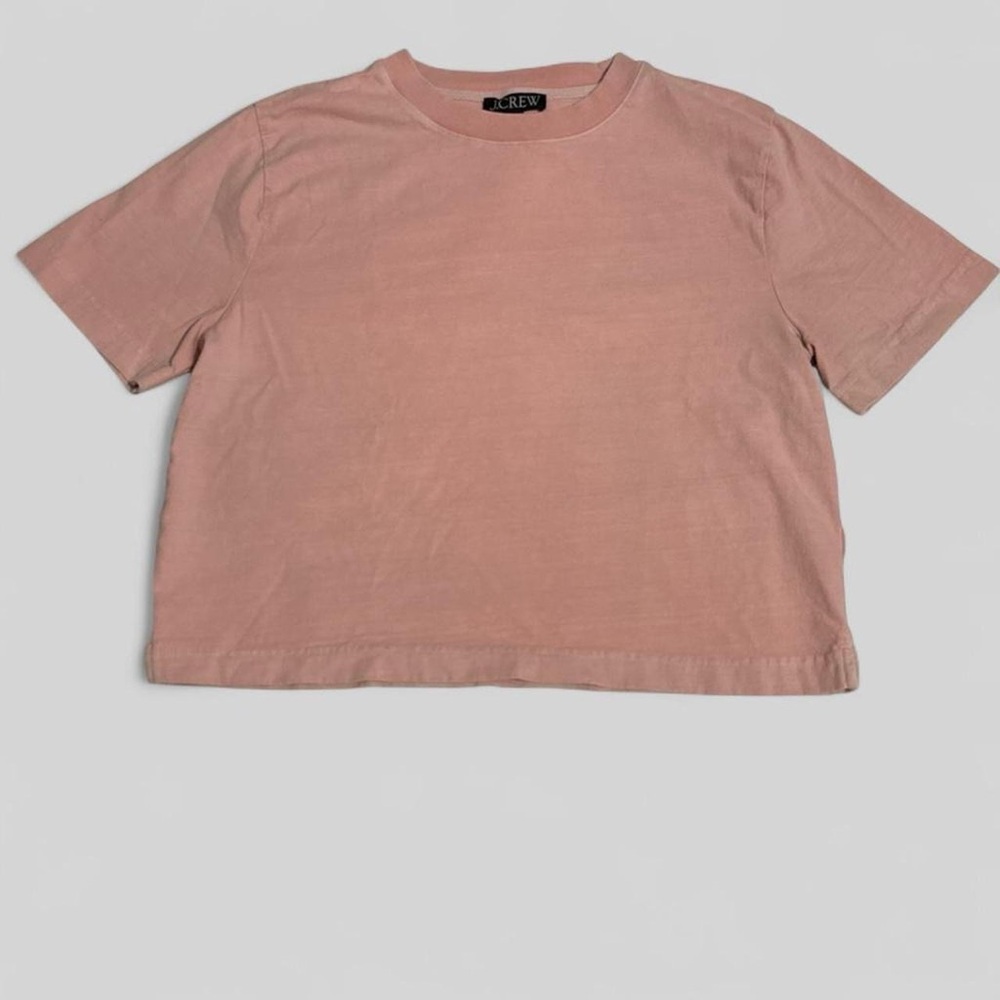 J. Crew Pink Crop Tee